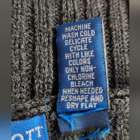 Karen Scott Sport V Neck Cabled Ribbed Sweater Women XL Gray - Picture 11 of 11